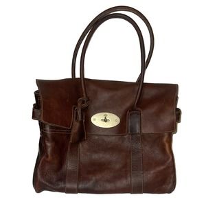 Mulberry Bayswater Brown Leather Two Handles Tote Handbag Shoulder Bag